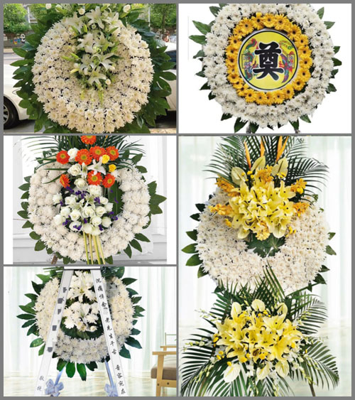 安徽阜阳市临泉县城关街道大闫村花圈速递